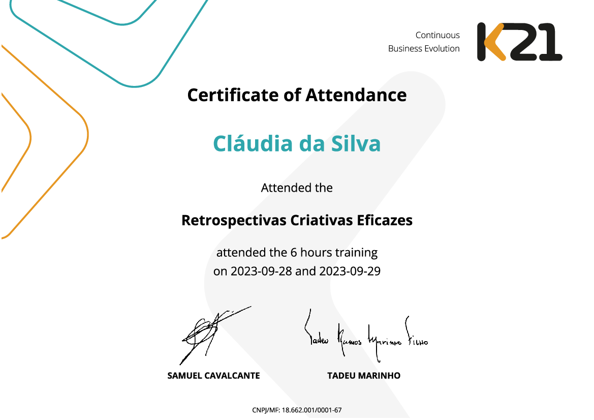 Certificado K21